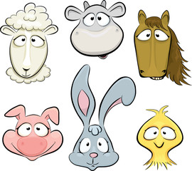Vector farm animals. Layered and grouped objects