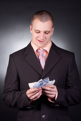 businessman with money