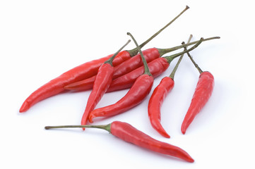 Chili peppers isolated on white