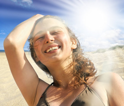Fille &agrave; la plage