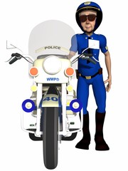 Toon Police Officer