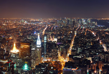 Fototapeta na wymiar New York City Manhattan panorama z lotu ptaka