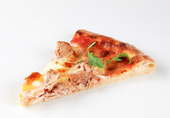 Slice of tuna pizza