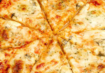 Four cheese pizza