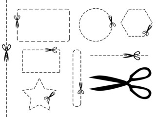 Scissors and cut mark