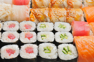 Sushi and rolls