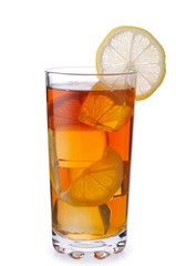 Tea with ice and lemon