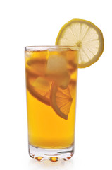 Tea with ice and lemon