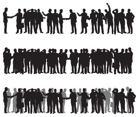 business people silhouettes
