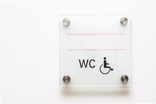 Schild WC für Rollstuhlfahrer Barrierefrei