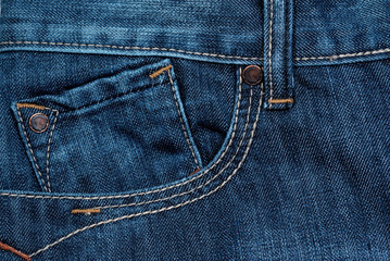 blue jeans front pocket