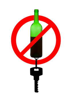 Prohibiting symbol of drunk driving