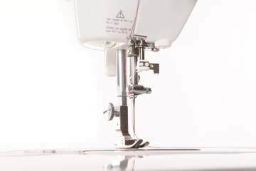 Modern sewing machine showing light