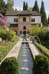 Alhambra - Patio de la Acequia inside the Generalife gardens