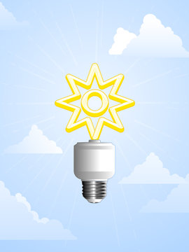 Solar powered lightbulb