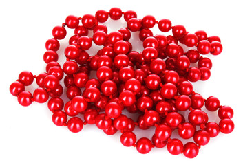 Shiny red beads
