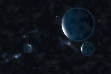 Obraz na płótnie Canvas miejsca i niebieskie planety