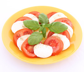 Caprese salad - tomatoes, mozzarella and basil