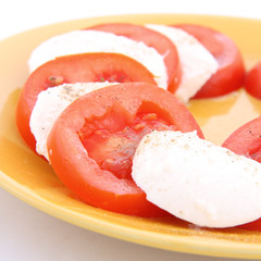 Caprese salad - tomatoes, mozzarella and basil