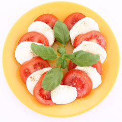 Caprese salad - tomatoes, mozzarella and basil