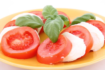 Caprese salad - tomatoes, mozzarella and basil
