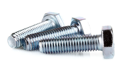 Many bolt and screw with reflection