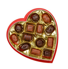 heart shaped box of chocolates