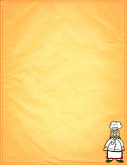 Old Menu Page with Small Cook