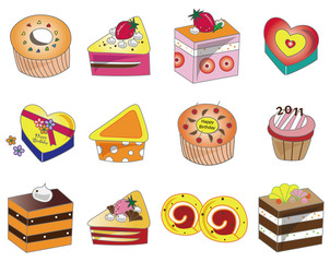 cartoon cake icon