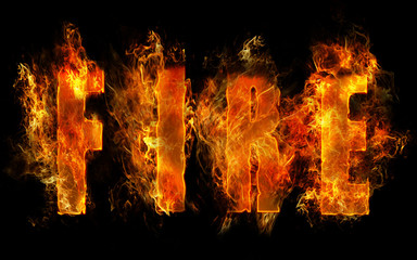 the word fire made from fire