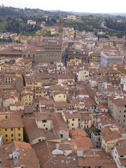 Fototapeta na wymiar Florence - aerial view from the top of the Cathedral dome (Brunelleschi's dome)