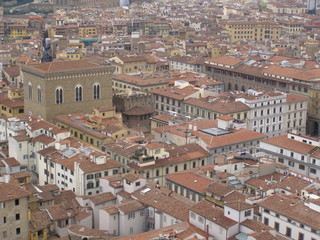 Fototapeta na wymiar Florencja - widok z góry Kopuła Katedra