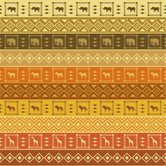 Safari pattern on striped background
