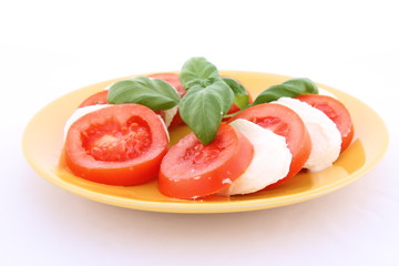 Caprese salad - tomatoes, mozzarella and basil