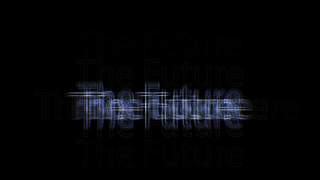 The future text background