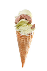 ice cream in the cone