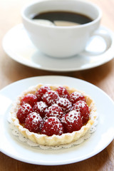 Raspberry Tart and Coffee