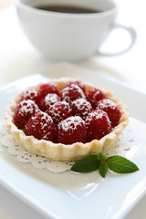 Raspberry Tart and Coffee
