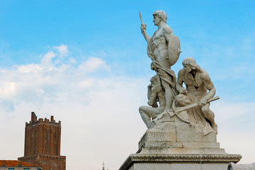 The statue at Venezia Square