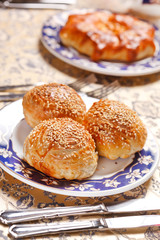 buns with sesame seeds