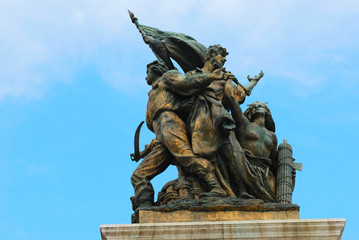 Obraz premium The statue at Venezia Square in Rome