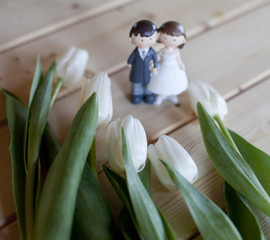 le mariage et les tulipes