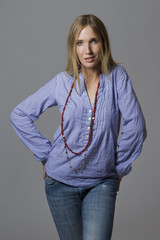 Sexy female strikes a pose