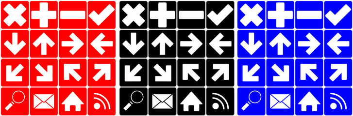 Set of many different icons