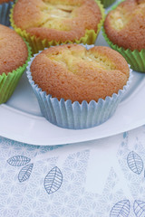 muffin su piatto azzurro