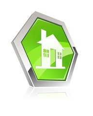 Metallic home icon