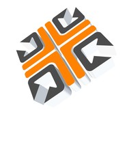 Obraz premium An illustration of 3d abstract icon made with arrows