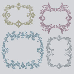 Floral ornaments set