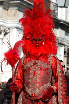 Mask at St. Mark's Square, Venice Carnival 2011