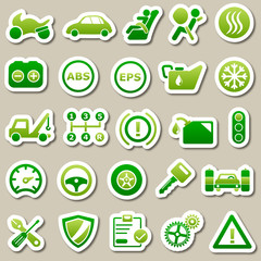 Automotive Green Stickers